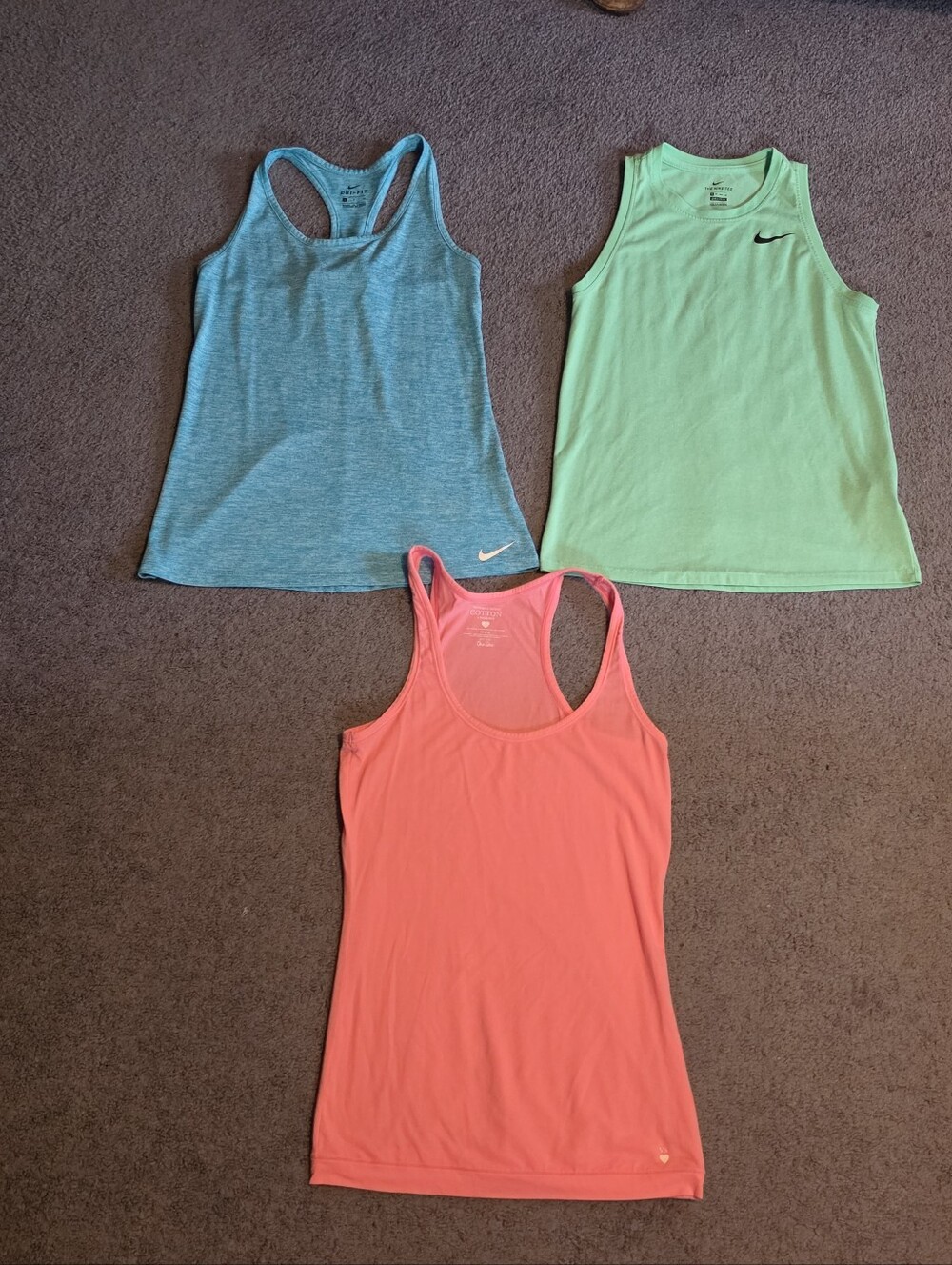 Bundle Of 3 Nike & Victoria Secret Racerback Tank Tops Size XS/S